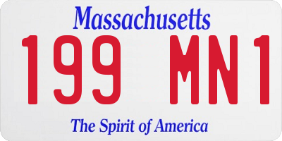 MA license plate 199MN1