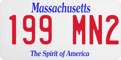 MA license plate 199MN2