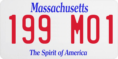 MA license plate 199MO1