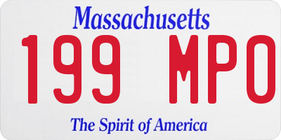 MA license plate 199MP0