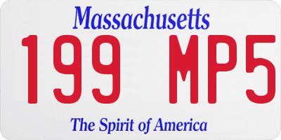 MA license plate 199MP5