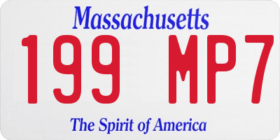 MA license plate 199MP7
