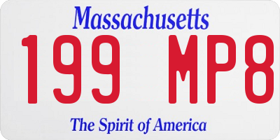 MA license plate 199MP8
