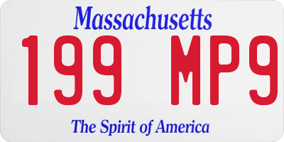MA license plate 199MP9