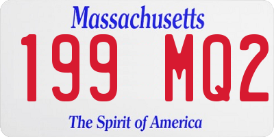 MA license plate 199MQ2