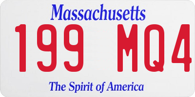 MA license plate 199MQ4