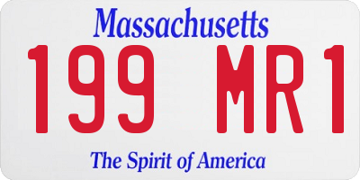 MA license plate 199MR1