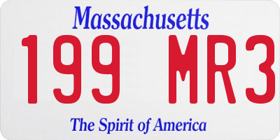 MA license plate 199MR3