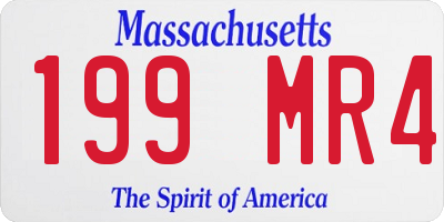 MA license plate 199MR4