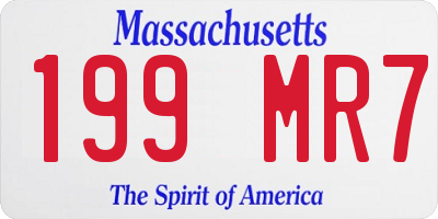 MA license plate 199MR7