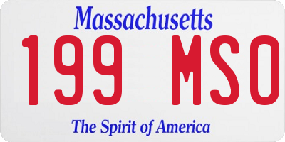 MA license plate 199MS0