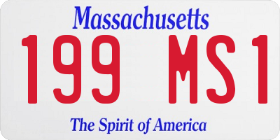 MA license plate 199MS1