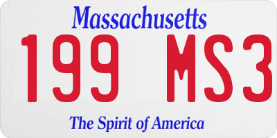 MA license plate 199MS3
