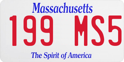 MA license plate 199MS5
