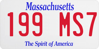 MA license plate 199MS7