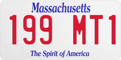 MA license plate 199MT1