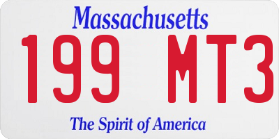 MA license plate 199MT3