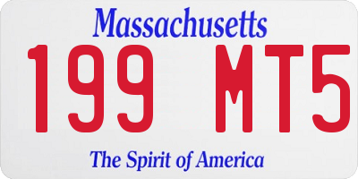 MA license plate 199MT5