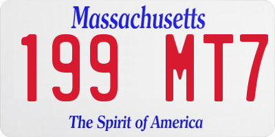 MA license plate 199MT7
