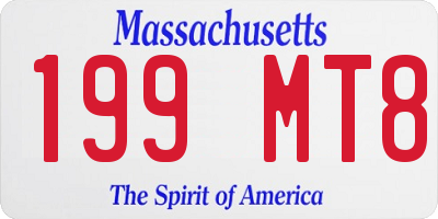 MA license plate 199MT8
