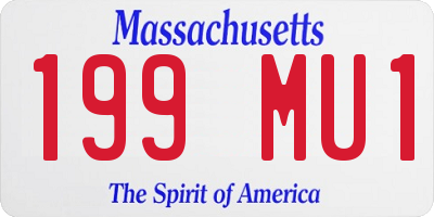 MA license plate 199MU1