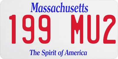 MA license plate 199MU2