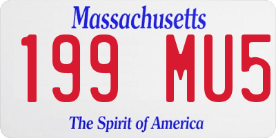 MA license plate 199MU5