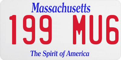 MA license plate 199MU6