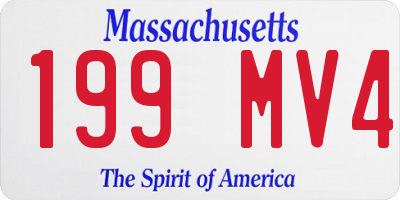 MA license plate 199MV4