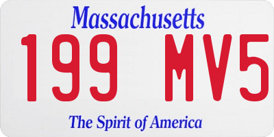 MA license plate 199MV5