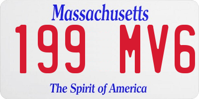 MA license plate 199MV6