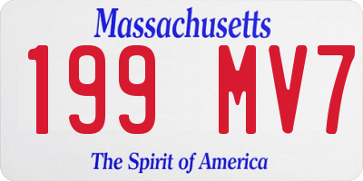 MA license plate 199MV7