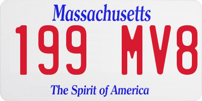MA license plate 199MV8