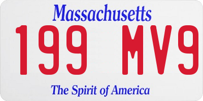 MA license plate 199MV9