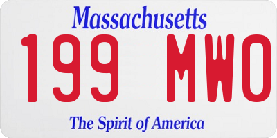 MA license plate 199MW0