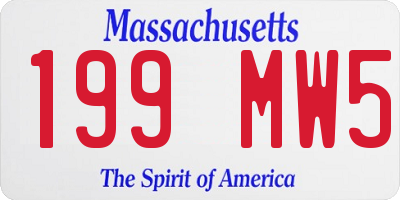 MA license plate 199MW5