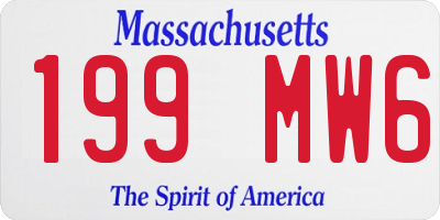 MA license plate 199MW6
