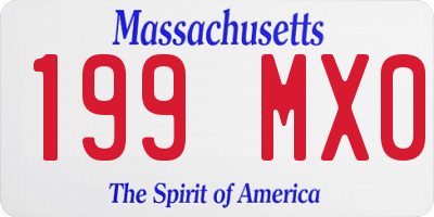 MA license plate 199MX0