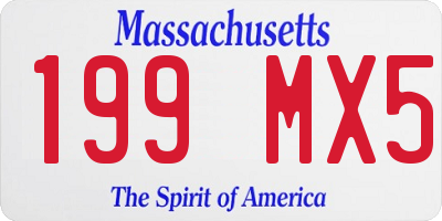 MA license plate 199MX5