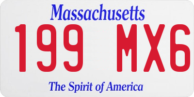 MA license plate 199MX6