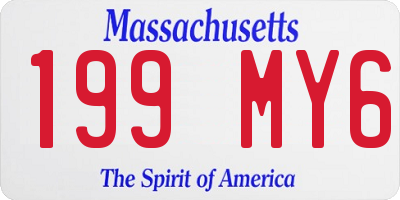 MA license plate 199MY6