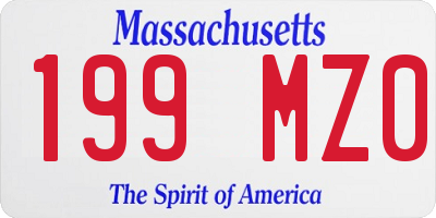 MA license plate 199MZ0