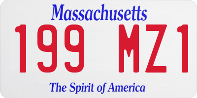 MA license plate 199MZ1
