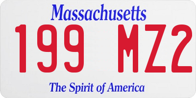 MA license plate 199MZ2