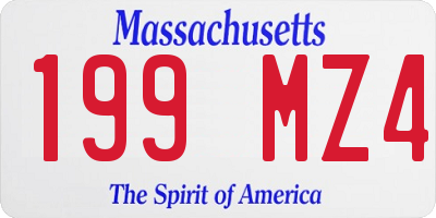 MA license plate 199MZ4