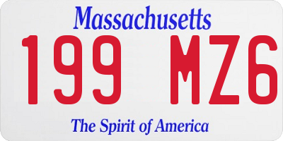 MA license plate 199MZ6
