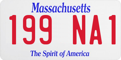 MA license plate 199NA1