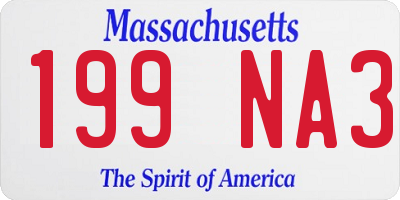 MA license plate 199NA3