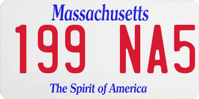 MA license plate 199NA5