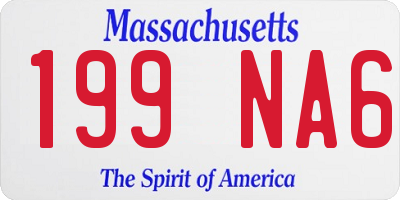 MA license plate 199NA6
